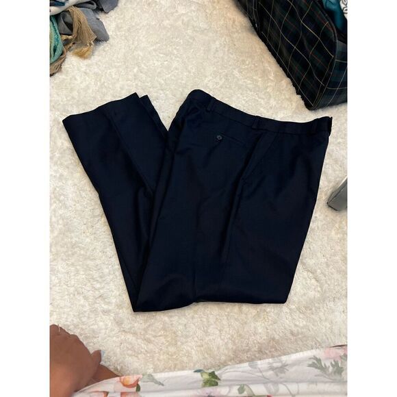 NWT Michael Kors Navy Blue Dress Pants Trousers size 33w x 32l - Picture 1 of 4